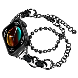For Huawei Watch Fit 3 4 5 Strap Stainless Steel Belt Double-circle Chain Women Metal Bracelet Correa for Huawei Fit 4 4pro 5pro