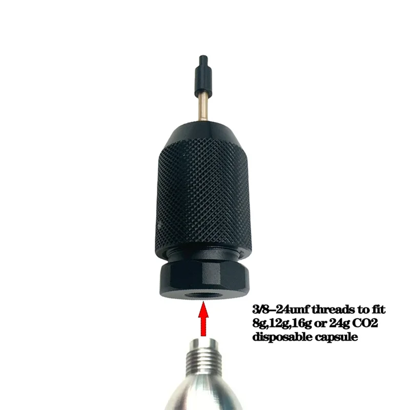 B45C CO2 Refill Charger Adapter Soda CO2 Cylinder 3/8-24Unf Threads To Fit 8G,12G,16G,24G