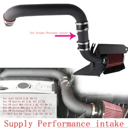 for VW Golf MK6 GTI/R 2.0L Audi A3/S3 09-13 CC/Passat 2.0 TSI 2.0L Cold Air Intake System Kit + RED Filter  EA888 ENGINE
