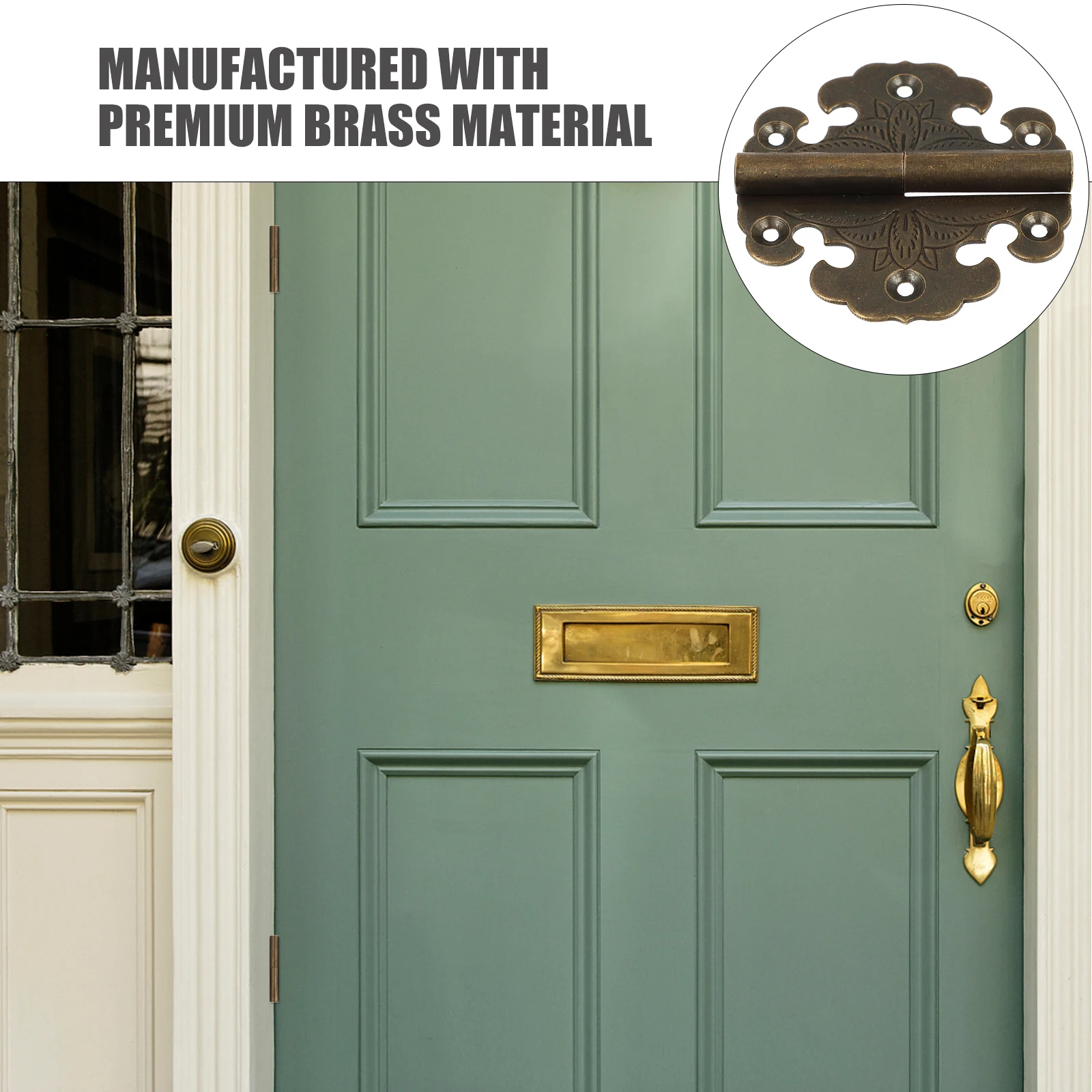 

Copper Hinge Wooden Box Hinges Wear Resistant Brass Small Cabinet Vintage Thickened Furniture Hardware