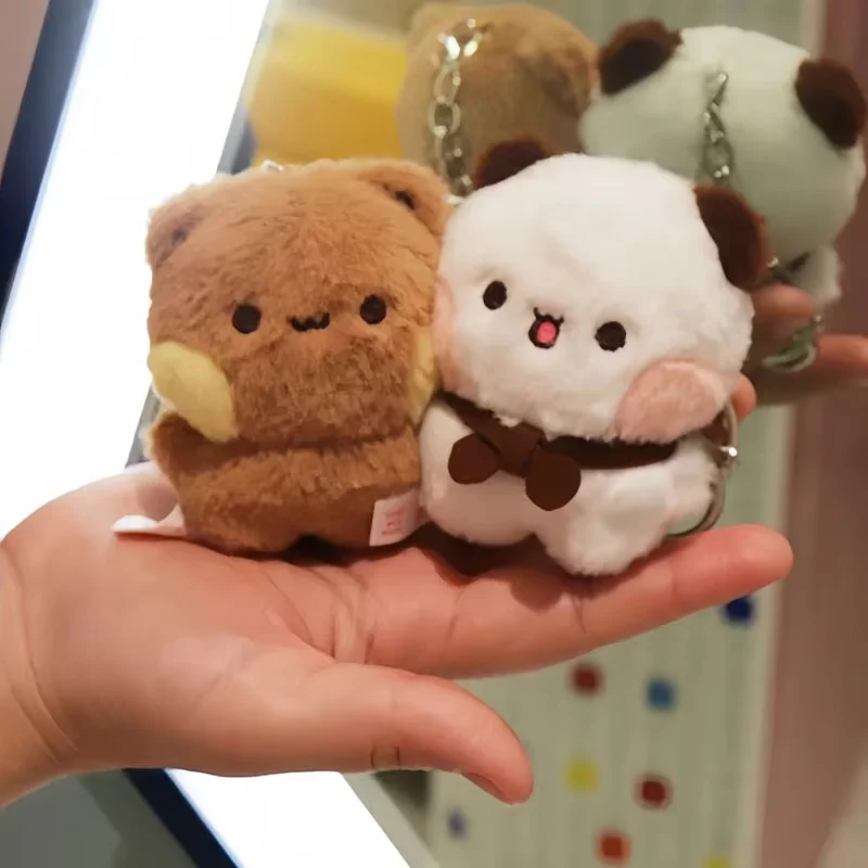 Official Original Panda Bubu And Yier Plush Pendant Dolls , Cute Bubu And Dudu Plush Key Chain Backpack Pendant Couple Gifts