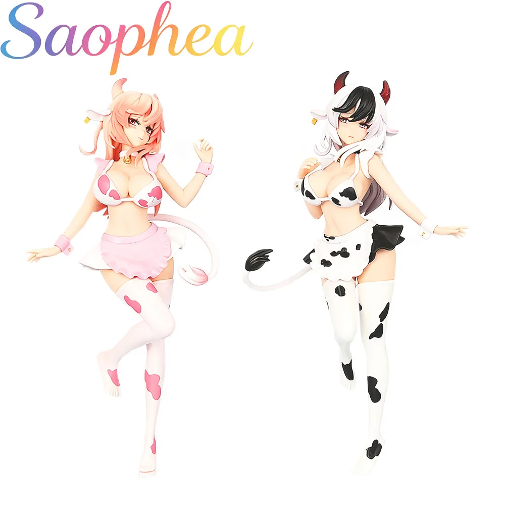 

Saophea Black & Pink Cow Maid Ver. Ecchi Figure, Sexy Anime Girl Waifu Action Figure Collectible Statue, Anime Decor Gift Toy