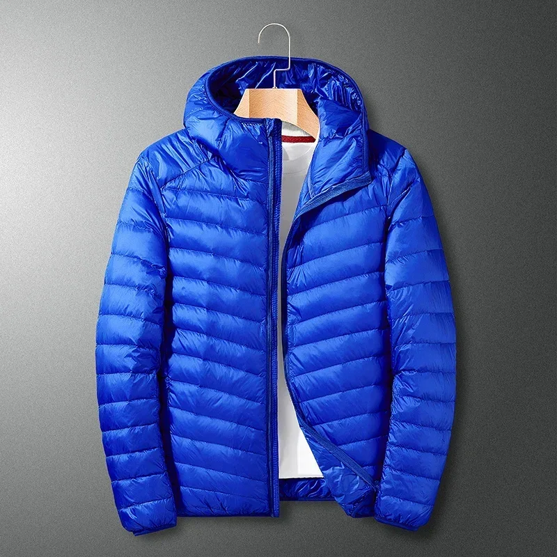 2024 outono inverno pato branco para baixo jaqueta masculina de pouco peso quente à prova dwaterproof água casual ao ar livre portátil masculino puffer casacos