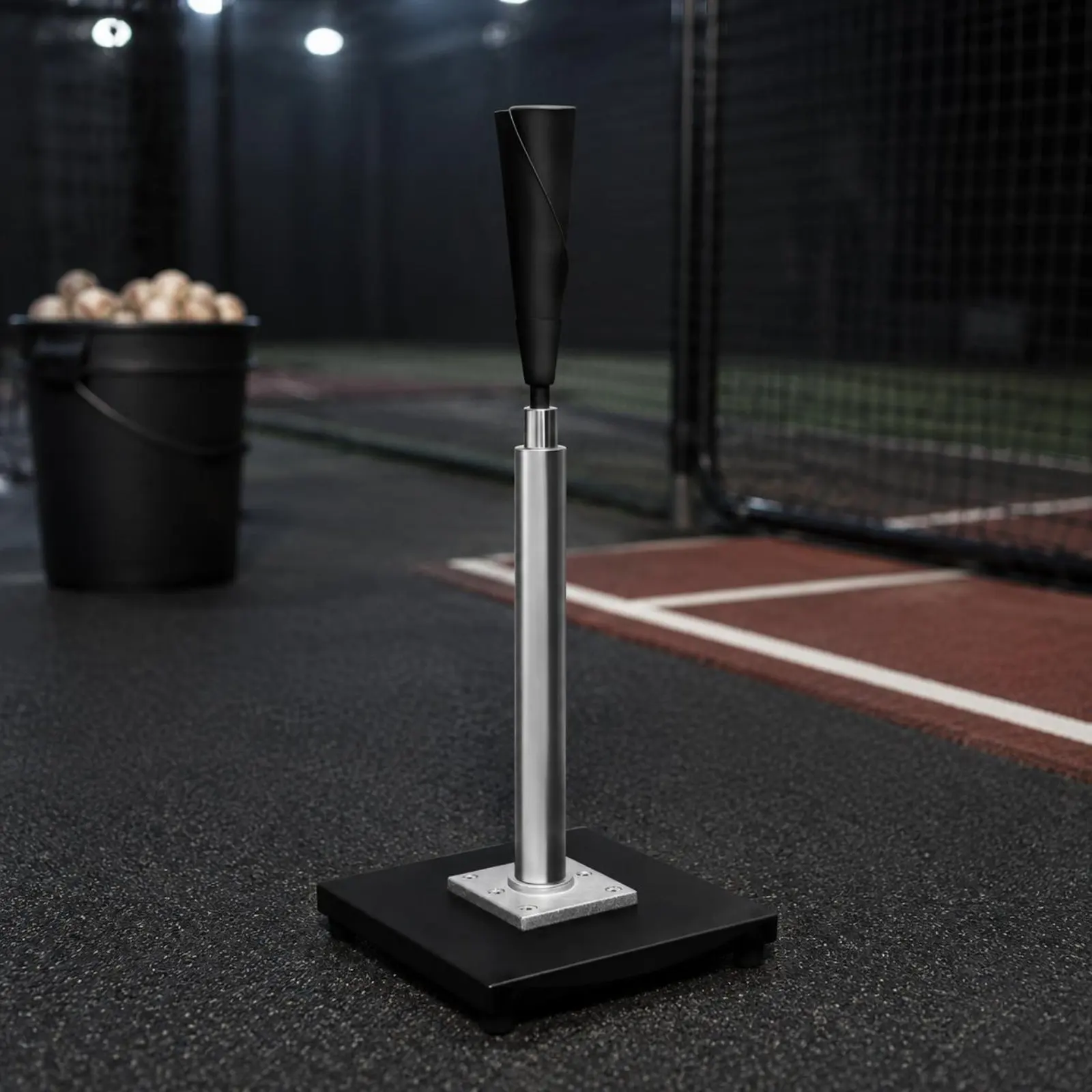

Adjustable Batting Tee Portable Baseball Tee Stand Sports Training Equipment Rubber Top Easy Assembly for Practice