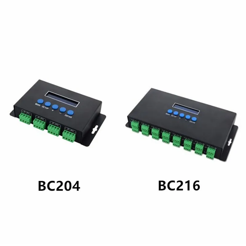 BC-204 BC-216 DC5V-24V Artnet Eternet to SPI/DMX Pixel LED Madrix Controller 4/16 channels Output For WS2811 WS2812B APA102