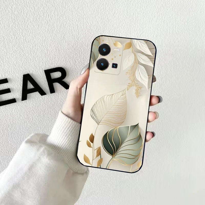 Tropical leaf Phone Case For VIVO Y53S Y33S Y01 Y22S Y31 Y21 Y70 Y21S Y72 V21 V2023 V21E V20 SE iQOO Z8x X100 Pro