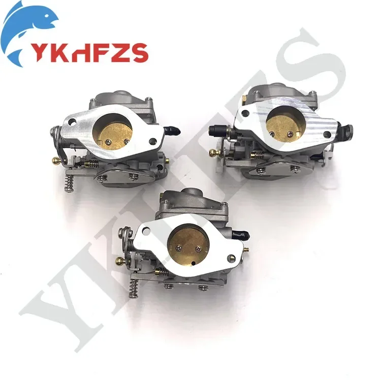 

6K5-14301-00 6K5-14301-10 6K5-14301-03 Carburetor Carb Assy 3PCS For Yamaha Outboard Motor 60HP E60 T60 / Parsun T60 Boat Engine