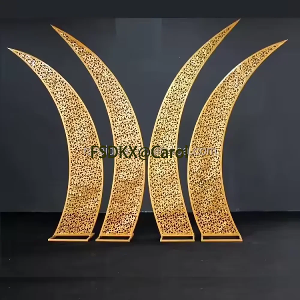 New Model Wedding Arch Shinny Gold Backdrop Stand Backdrop Stand Metal Arch Backdrop