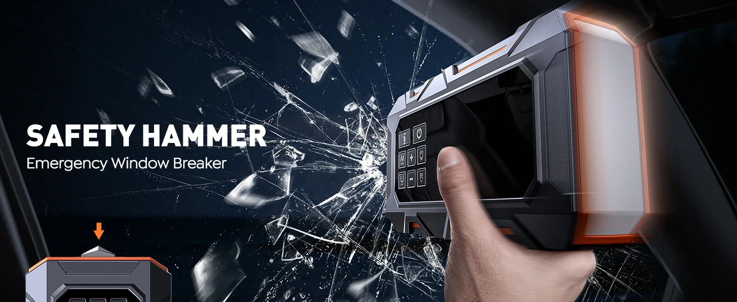 BUTURE 6-in-1 Auto-Starthilfe Reparaturwerkzeuge Luftkompressor 160PSI 26800mAh Startgerät Tragbares Auto-Pannenhilfe-Set – Detail 9