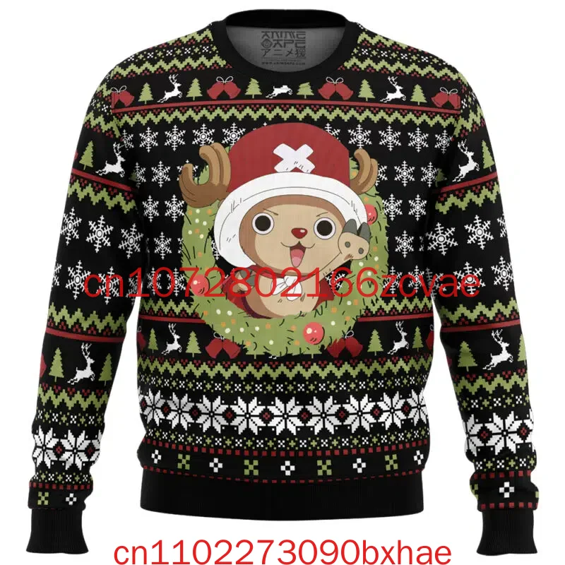 

Санта Тони Тони Чоппер Уродливый рождественский свитер Цельный свитер с 3D принтом Модный уличный модный мужской и женский детский свитер