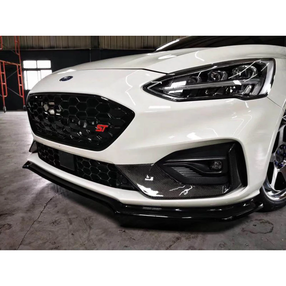 Sợi Carbon In ABS Trước Sương Mù Đèn Bao Moulding Viền Cho Xe Ford Focus ST ST-Dòng 2019 2020 MK4