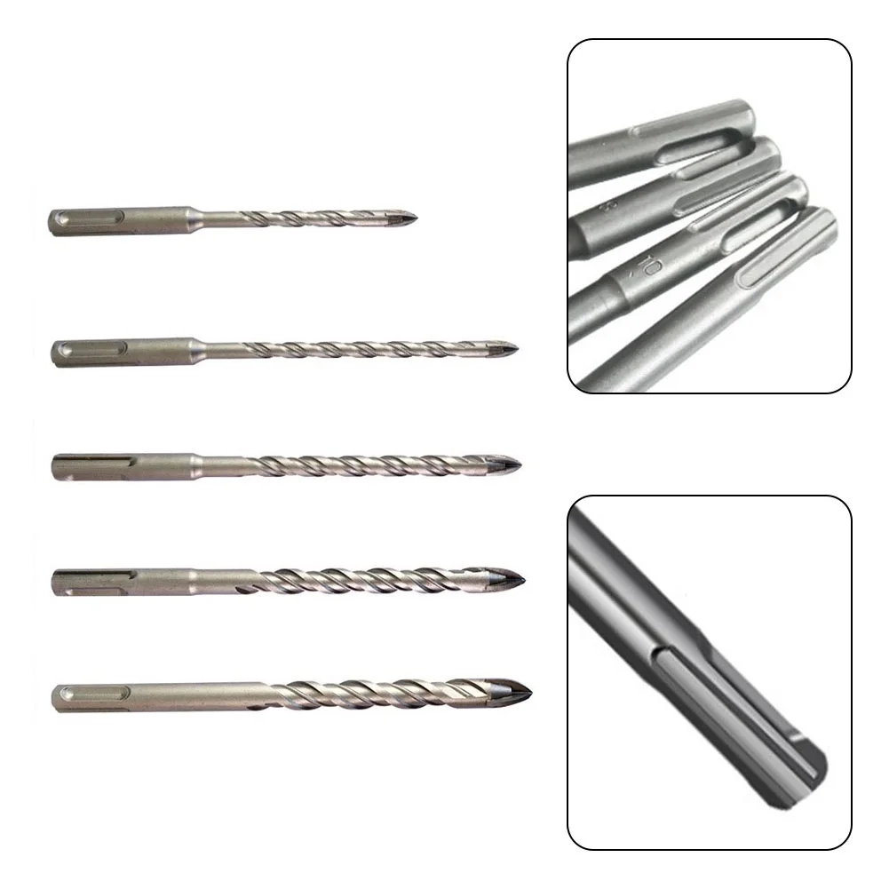 Tile Porcelain Drill Bit SDS PLUS Shank Carbide Drill Drilling For Ceramic Stone Percussion Drill Round Handle Triangular Drill