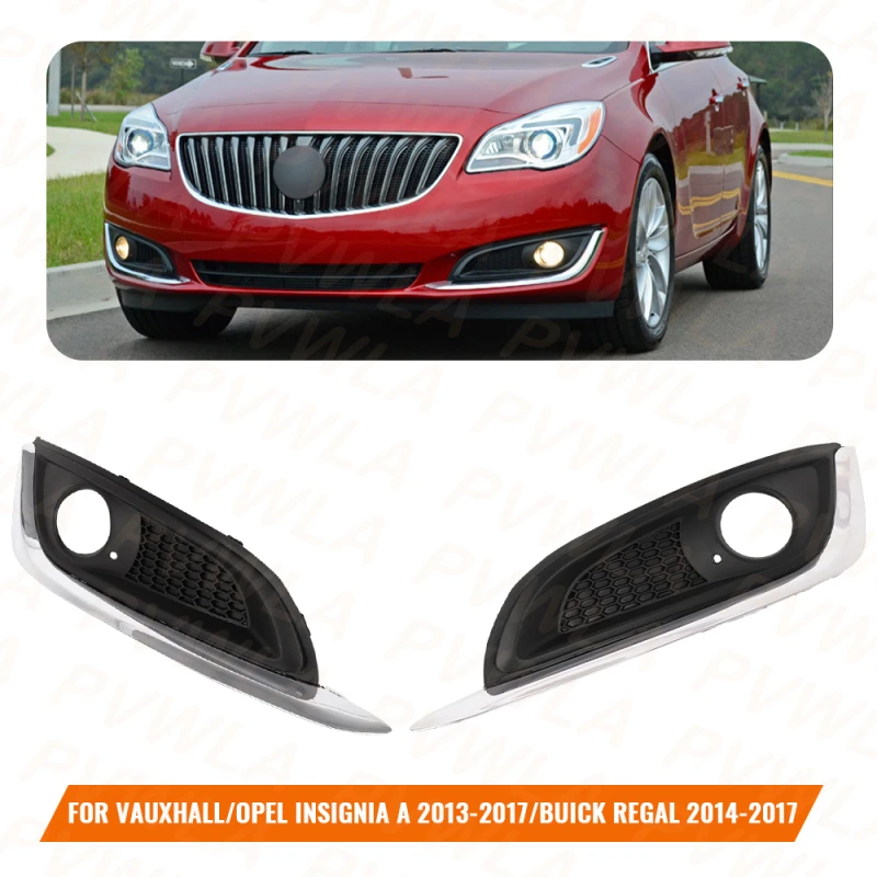 

Front Bumper Fog Lamp Grille Cover With Radar Holes For Vauxhall/Opel Insignia A / Buick Regal 2014 2015 2016 2017