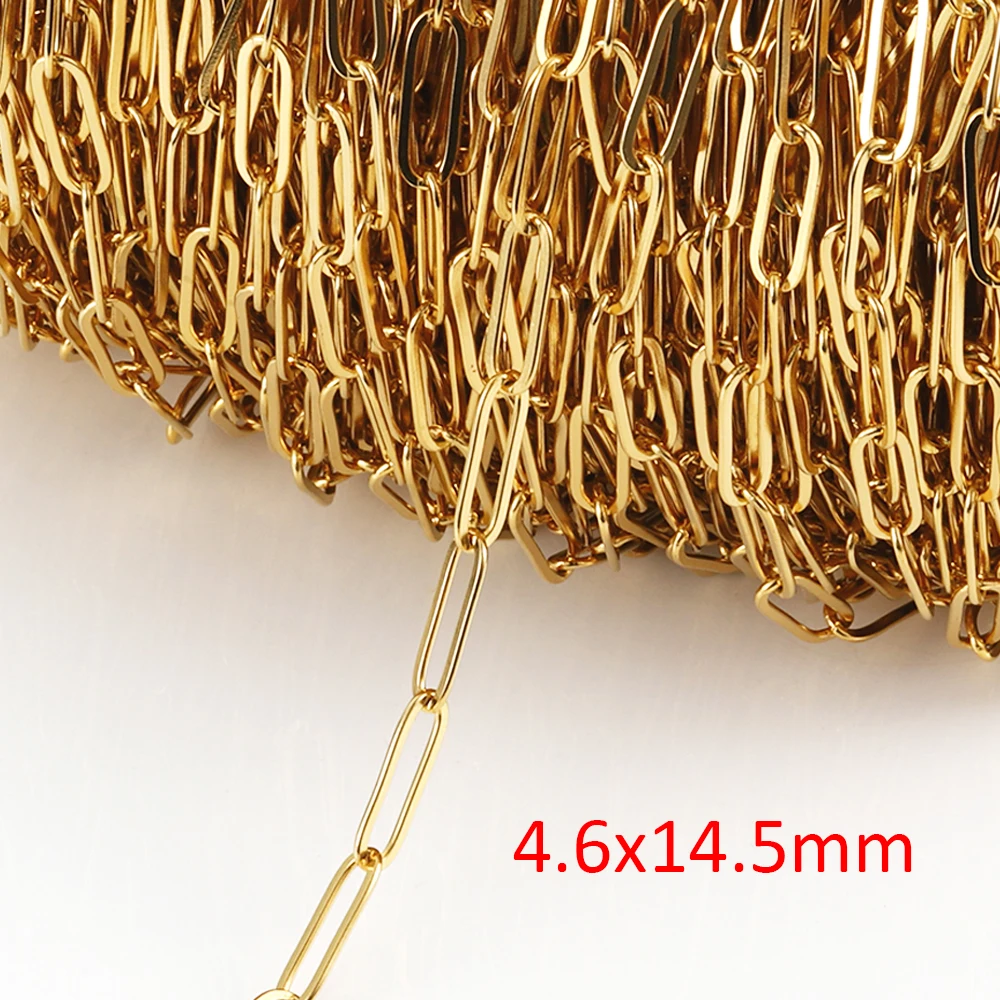 2 Meter lange Edelstahlketten in verschiedenen Ausführungen erhältlich für DIY-Halsketten, Armbänder, Schmuckherstellung, Zubehör, Perlenketten