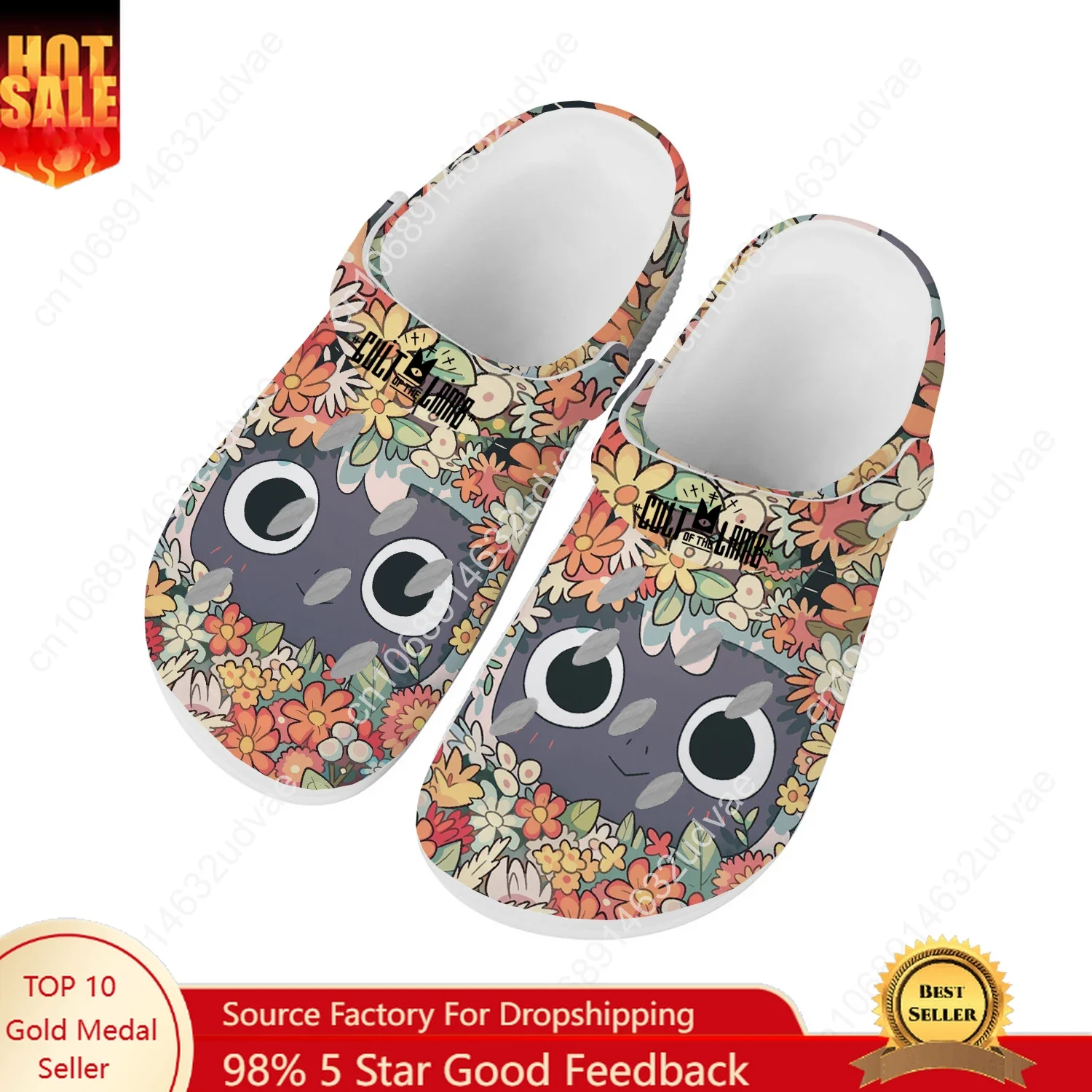 Cult of The Lamb Water Shoes Mens Womens High Quality Fashion Home Garden Clogs Customizd Sandals Beach Breathable Hole Slippers