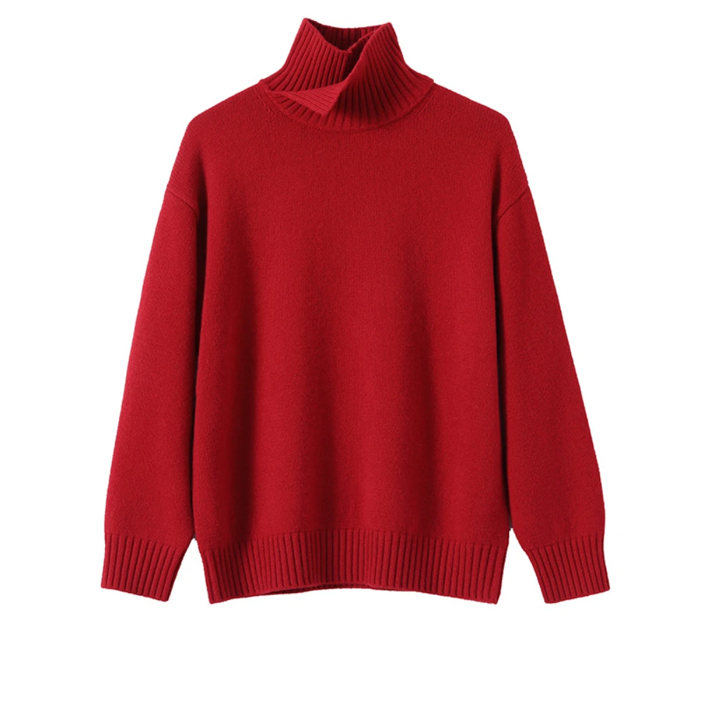 turtleneck pullover women wool top sweater winter pink clothes oversized sweaters woman fashion korean luxury black cute jumper