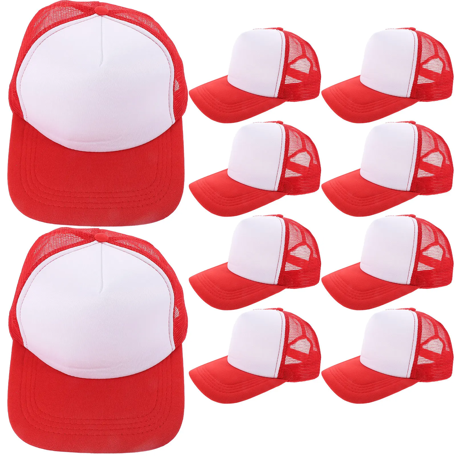 

10 шт. пустых бейсболок с сеткой для сублимации, для самостоятельной печати, дышащие, моющиеся, для лета, активного отдыха, кемпинга, рыбалки, стильные
