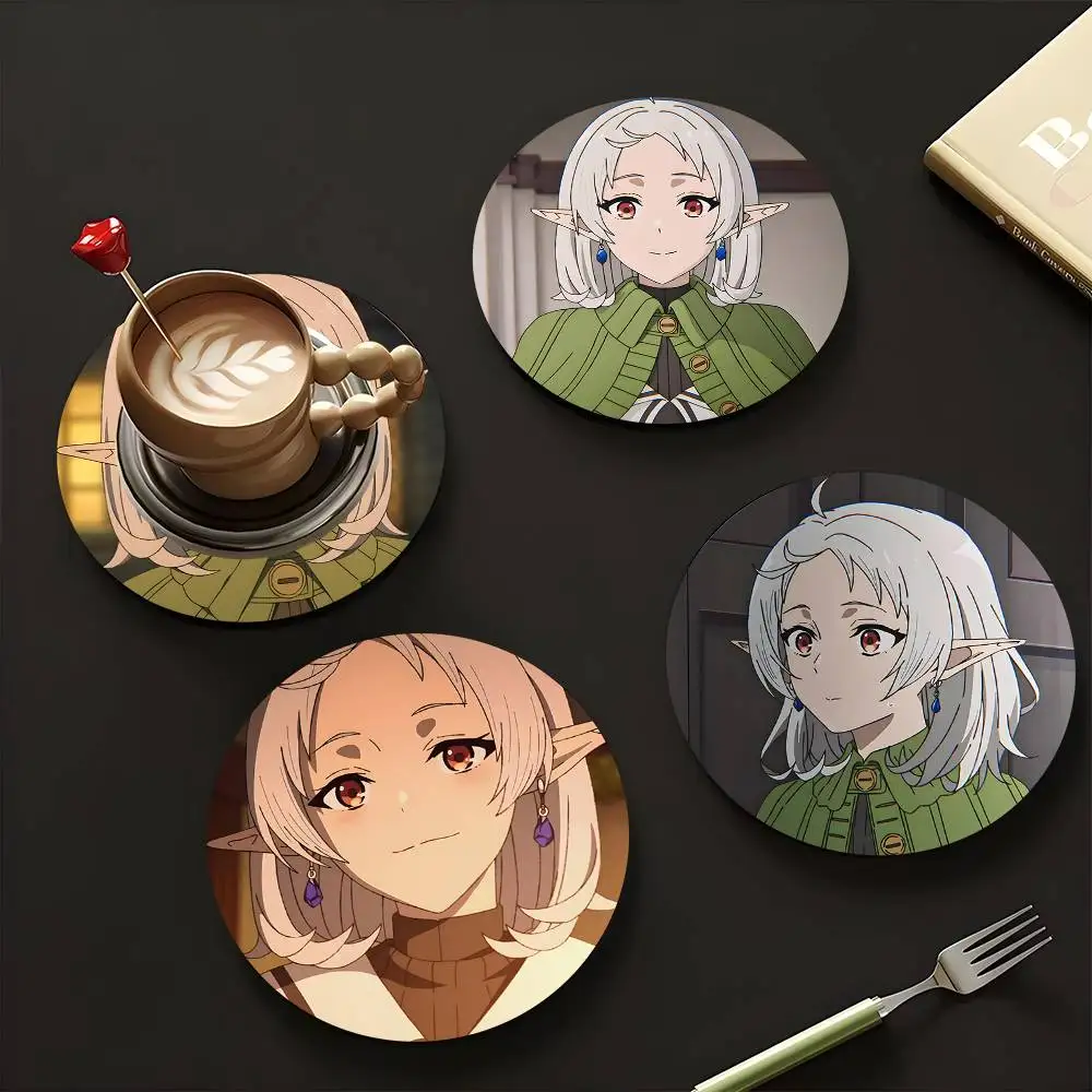 1pc S-ylphiette Anime Figure Wooden Coaster Colour Printing Cup Mat Home Desk Decoration Gifts