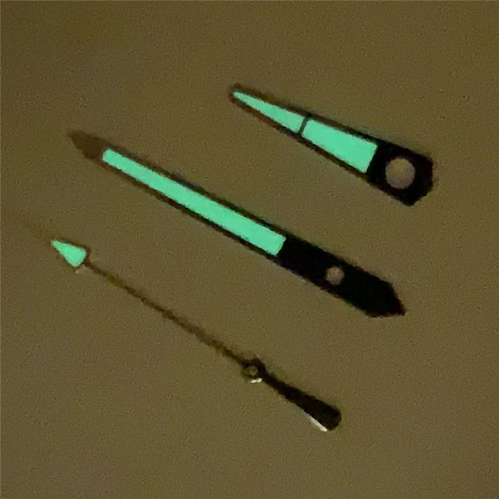 NH35 Zeiger Grün Leuchtende Uhrzeiger für NH35/NH36/4R36 Uhrwerk 3-Pin Nadeln 9,5mm-15mm-15mm Uhr Zeiger Zubehör