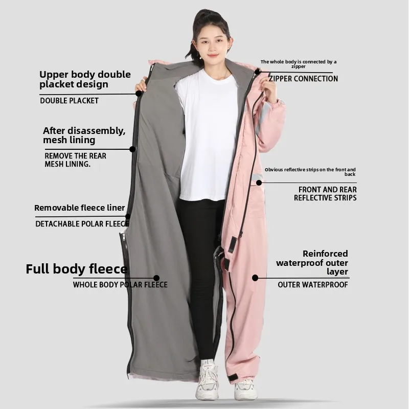 Winter Motorcycle Jumpsuit with Detachable Liner four Seasons Windproof Snowmobile Jacket detachable giacca moto uomo