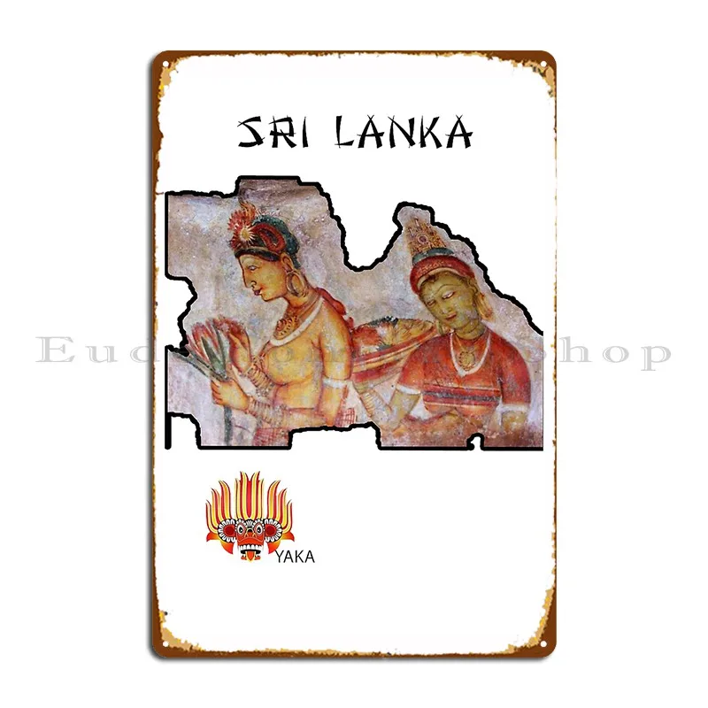 Sigiriya Art Sri Lanka Metal Plaque Cinema Pub Custom Customized Club Tin Sign Poster