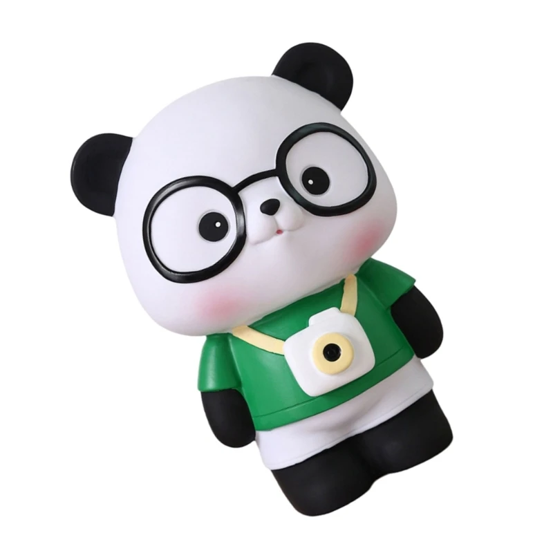 Contenitore trasparente per monete in vaso risparmio a forma animale, salvadanai Panda adorabili. Trasporto goccia