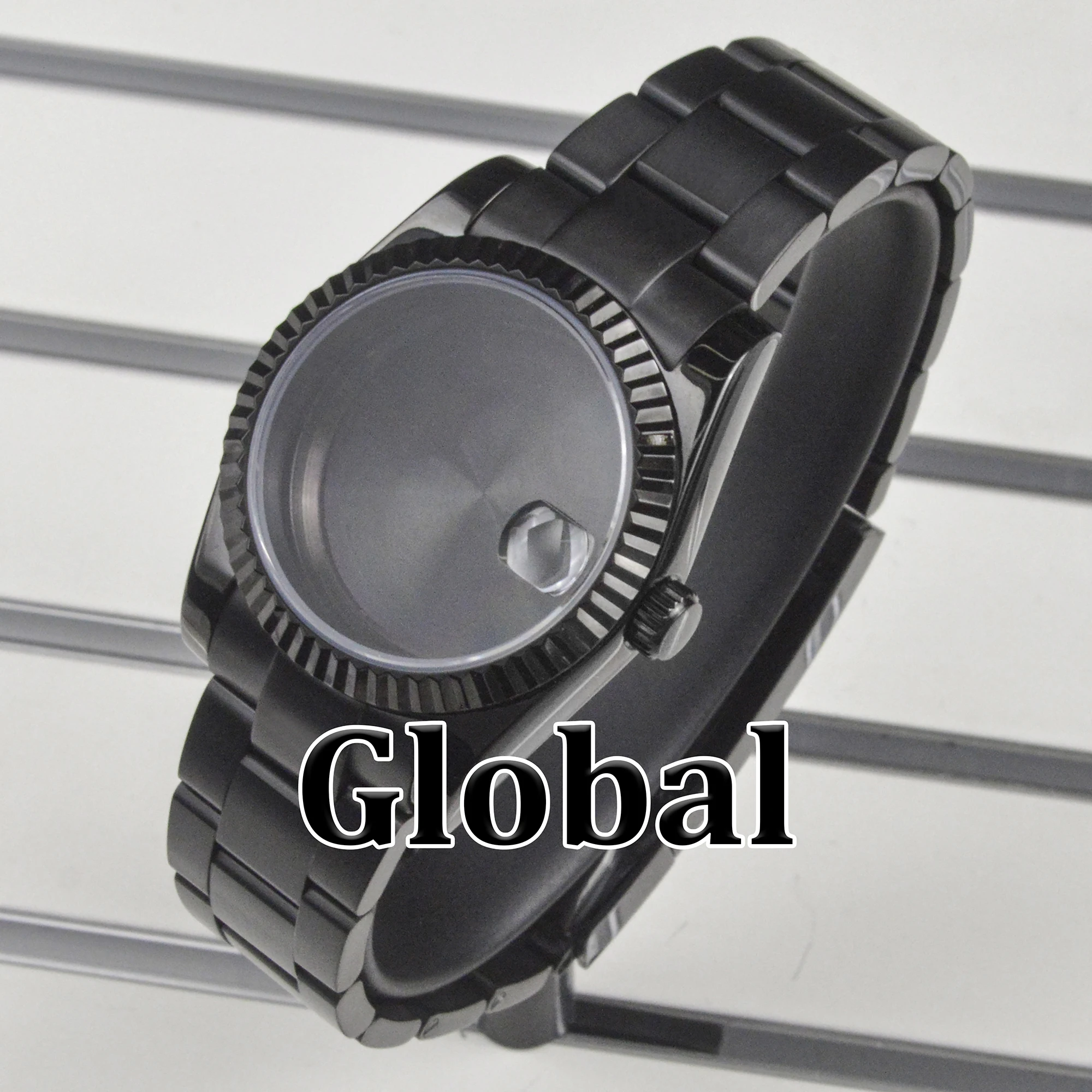NH35 36mm/39mm Stainless Steel Watch Case Band Sapphire Glass Waterproof Fit NH35 NH36 Movement for Datejust case Watch Parts