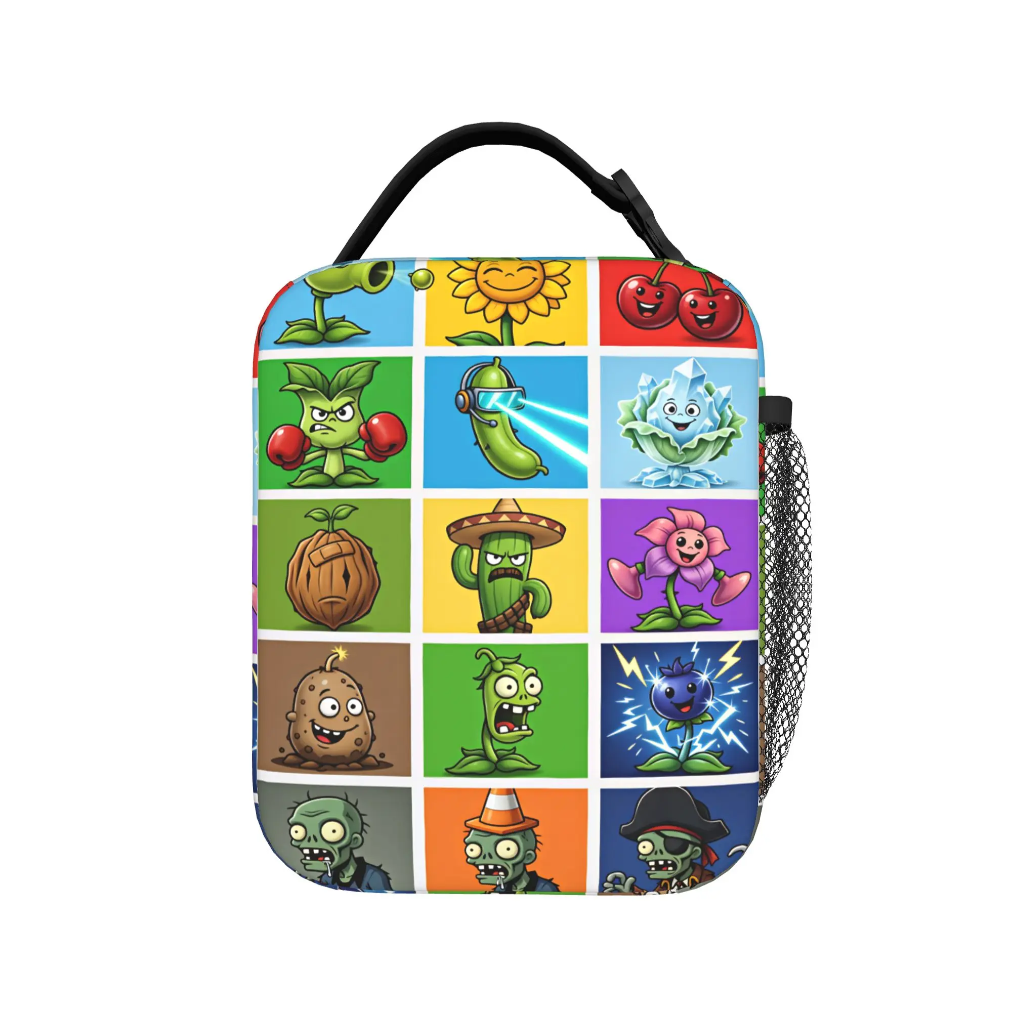 Plants Vs Zombies Character Collection Lunch Bag Portable Lunch Box Men Office Graphic Cooler Bag Oxford Thermal Tote Handbags