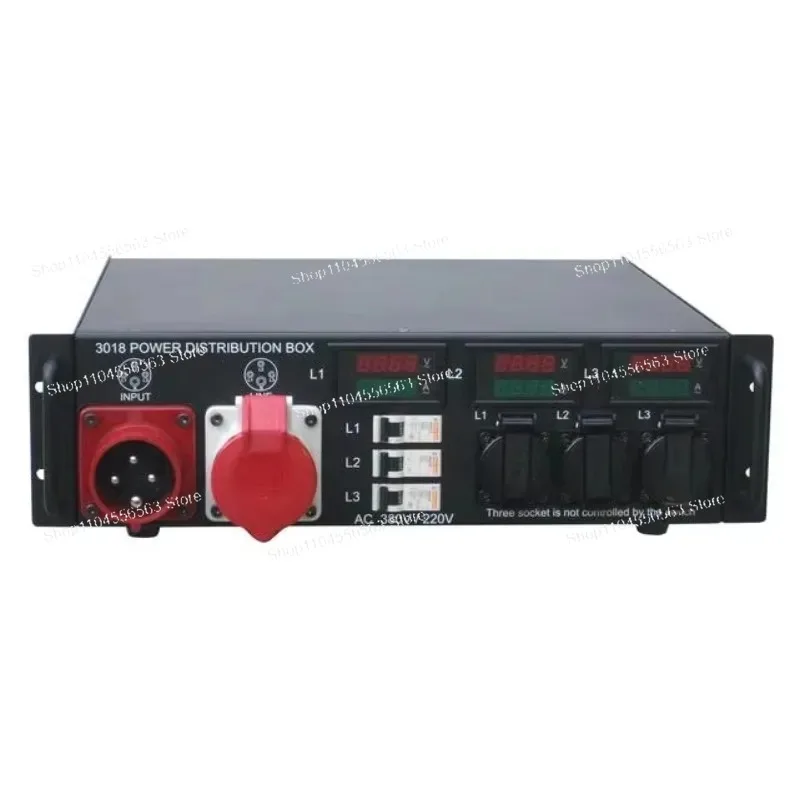 Professional Portable Power Distribution Box: 380V 220V 5-Pin, 3-Phase Master Switch, Heavy Duty Metal Case