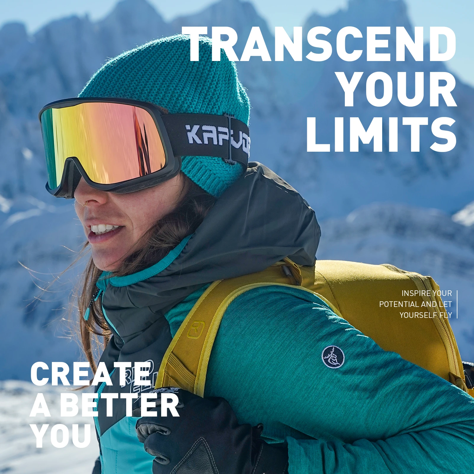 Kapvoe Occhiali da sci Occhiali da snowboard Maschera da sci Uomo Donna Kit di occhiali con lenti antiappannamento Protezione UV400 Neve Motoslitta Adulto