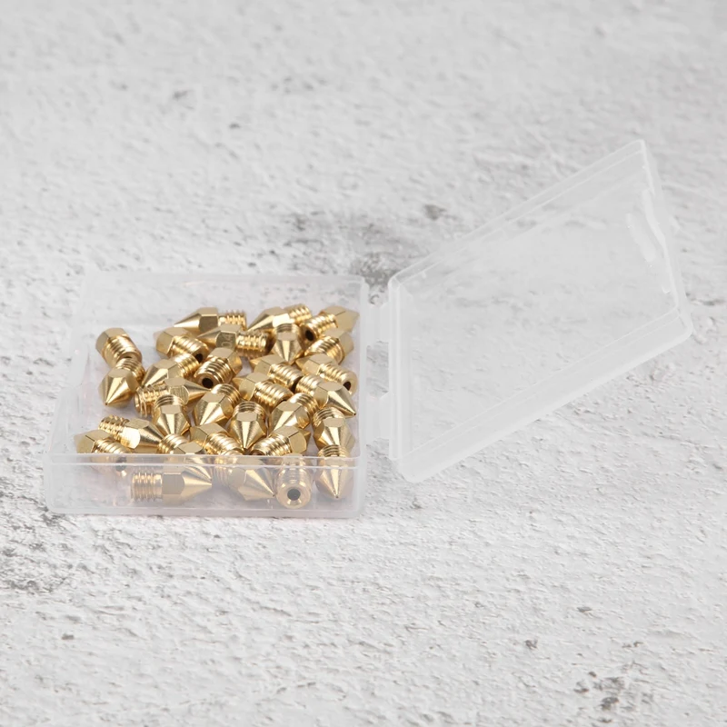 Makerbot Creality Cr-10 3D 프린터 노즐 압출기 프린트 헤드, 플라스틱 상자 1 개, Mk8 깍지, 0.4mm, 30 개