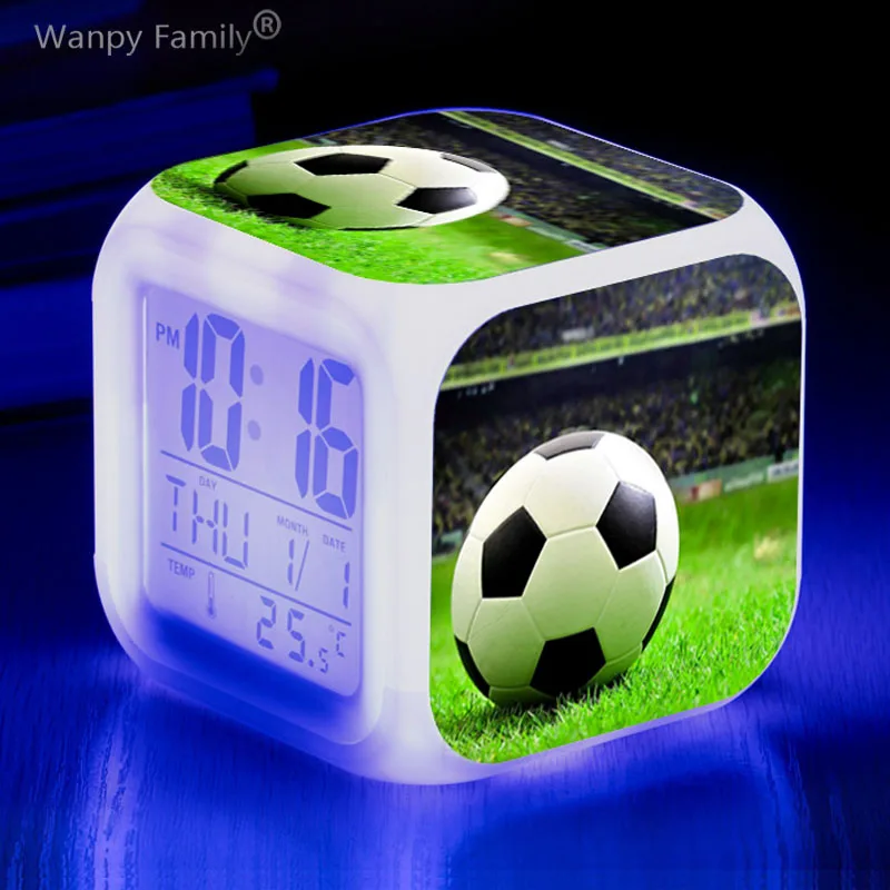 Football Alarm Clock Childer Room Wake Up Timer Portable Desk Clock For Kids Christmas Gifts