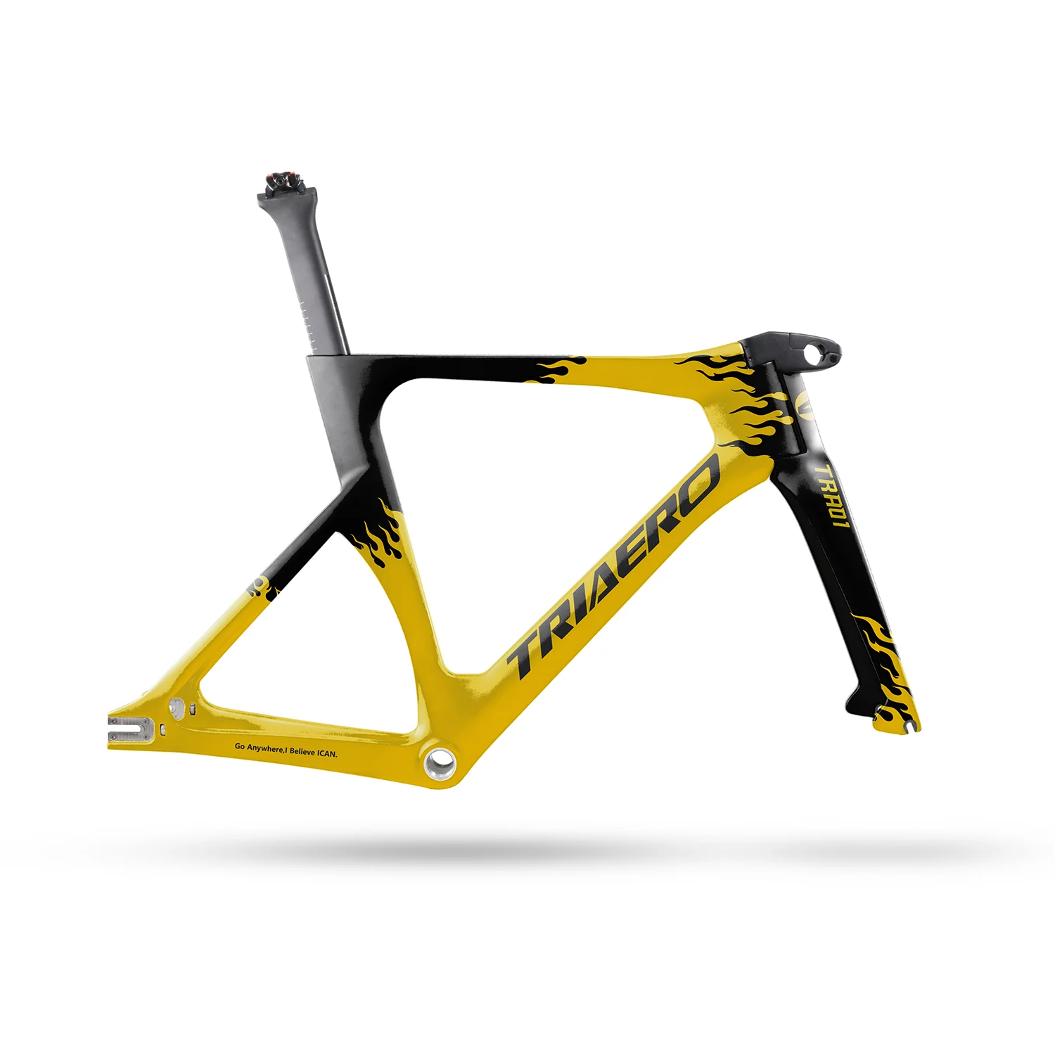 ICAN TRA01 Newest Carbon Track Bike Frame With BSA Bottom Bracket Add Paint Or Matte TT Frameset Professional Limit Competition