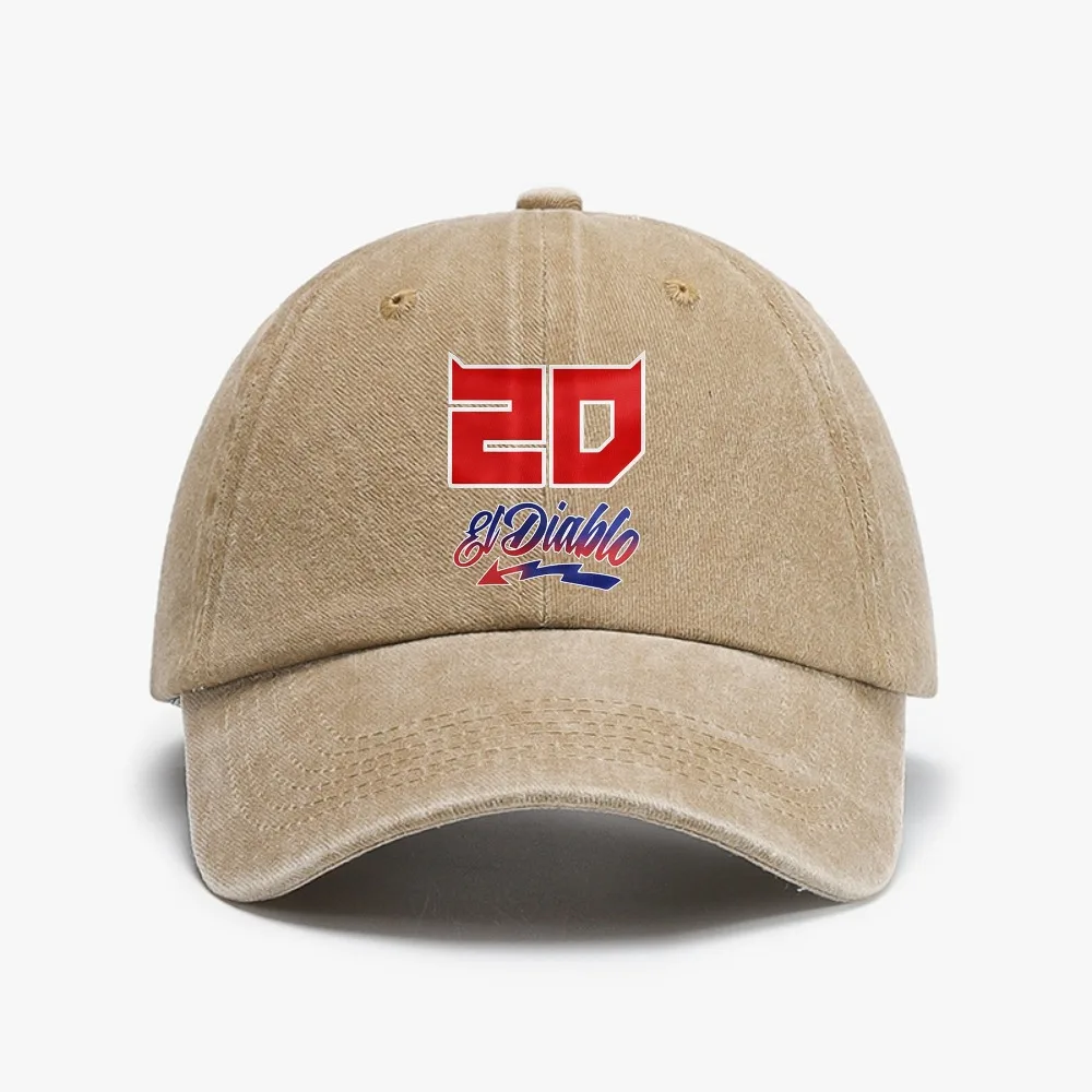 

Quartararo 20 Denim Fabric Cap fashion Casual Baseball Caps outdoor Adjustable Summer Unisex snapback hat breathable sun hats