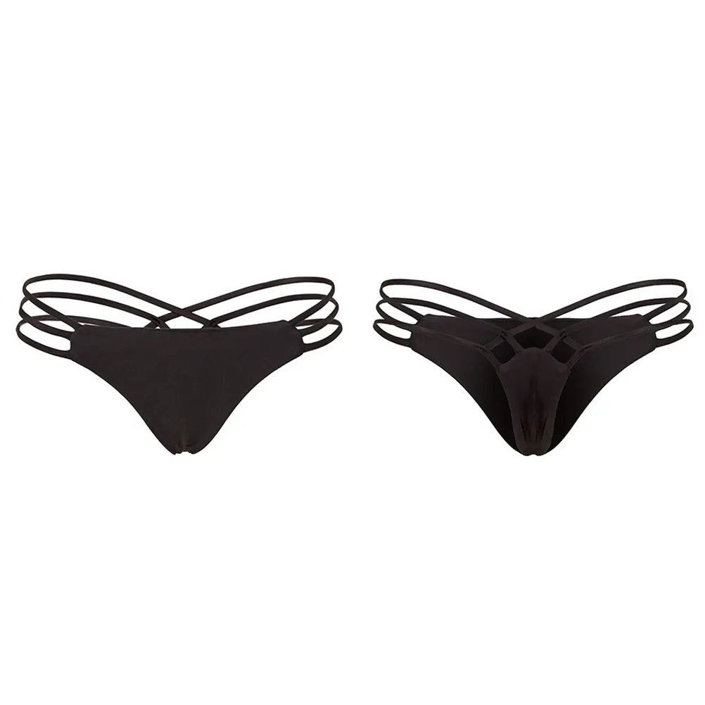 

Strap Swim Trousers Thong Bottom Swimsuit Bikini Underwear Women Low Waist Beach Swimwear Panties V ShapeSexy Briefs Body Curve