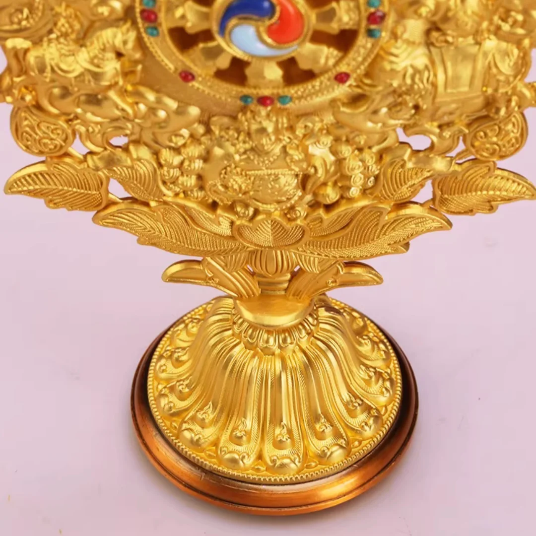 Tibetan Seven Treasures Mascot Alloy Desktop Ornament Boutique Home Decor Unique Offering Figurine