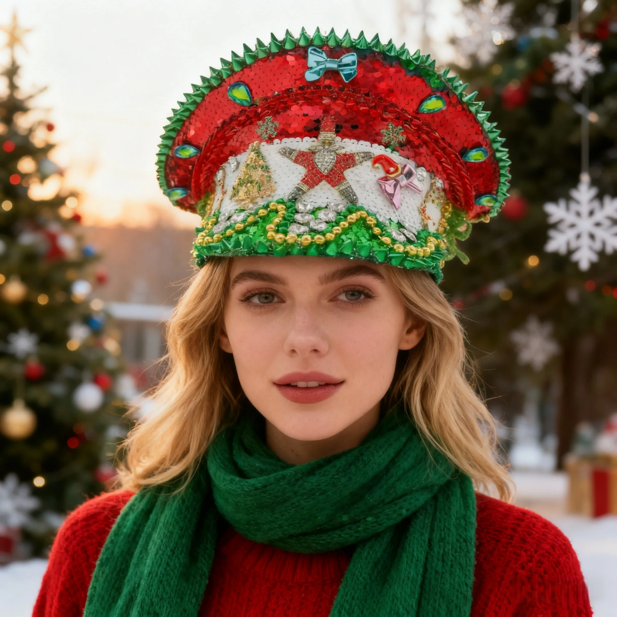 

HongLuan Yellow Laser Leather Loop Captain Hat Rhinestone & Military Caps for Woman, Rave Festivals Accessories ＆ Party Cap Man