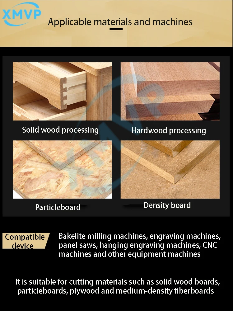 Fresas para carpintería de corte recto de doble filo TCT métricas de alta calidad, herramientas de ranurado y cortadores gong de corte