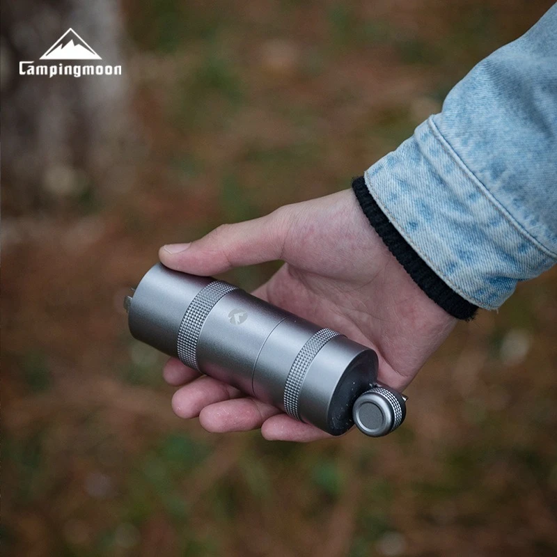 CAMPINGMOON CC-115 Stainless Steel Hand-Crank Coffee Grinder for Outdoor Camping Pour-Over Coffee Bean Mill