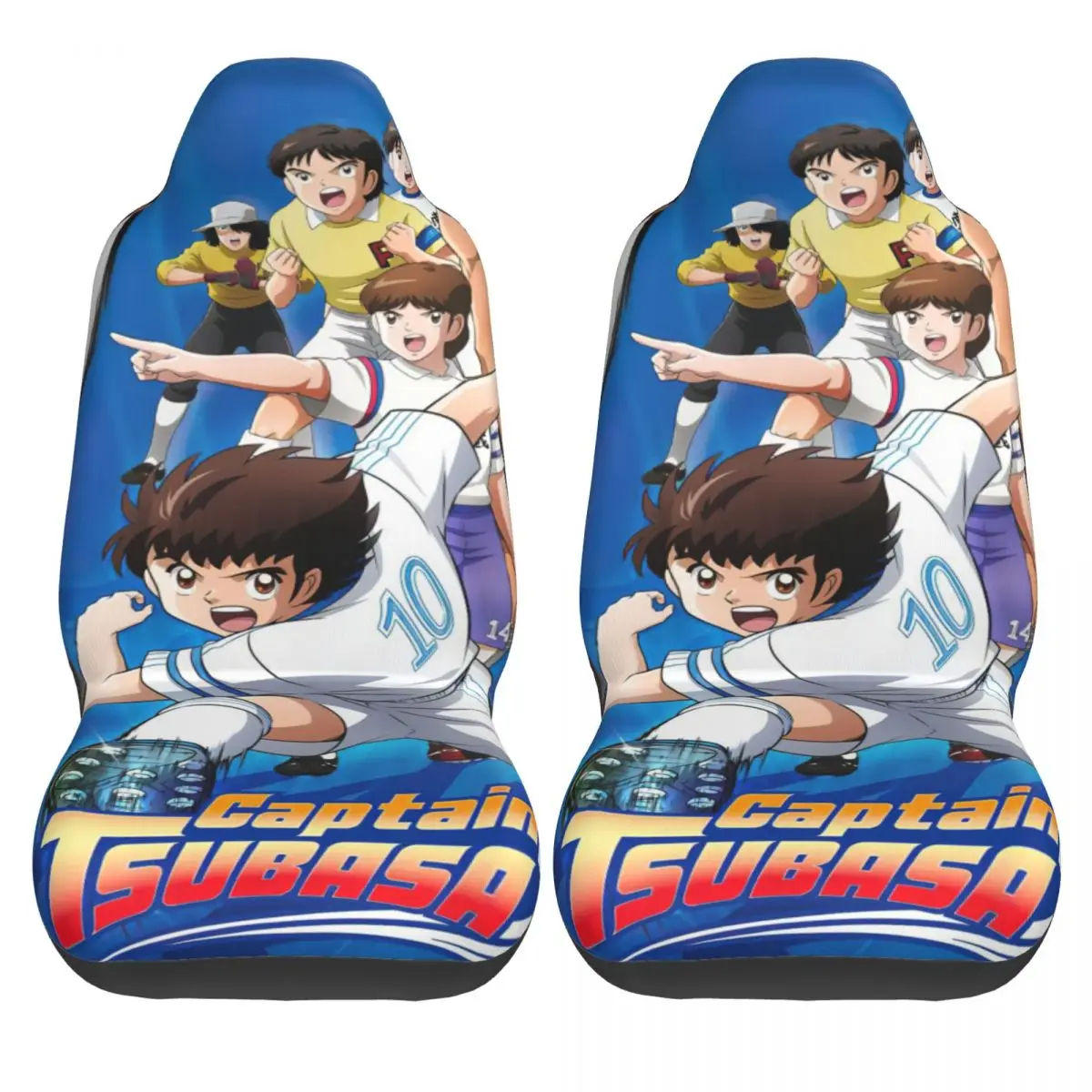 Captain Tsubasa Car Seat Cover Custom Printing Universal Front Protector Accessories Cushion Set