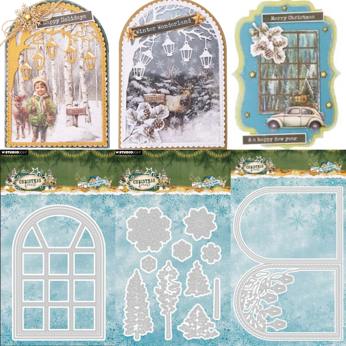 Trees and Snow Stamps 2026 NEW Cutting Dies Scrapbook Diary Decoration Stencil Embossing Template DIY Greeting Card Handmade