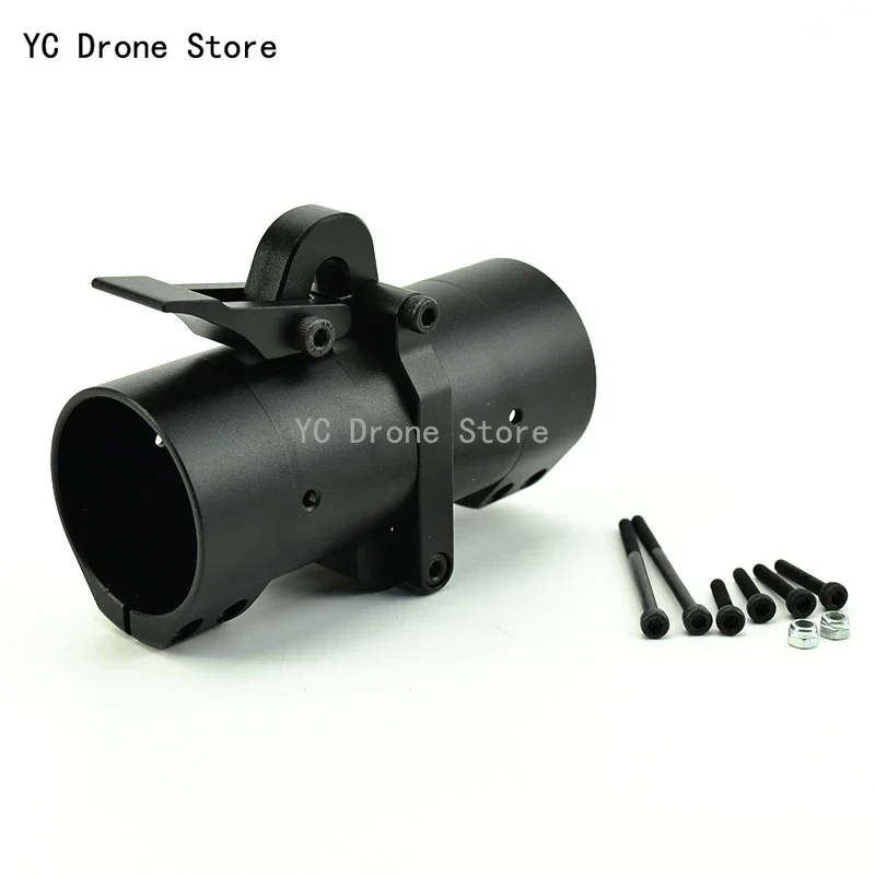 CNC Machined Carbon Tube Clamp Horizontal Folding Arm Joint Adapter 20mm 25mm 26mm 30mm 33mm 35mm 40mm for Spraying Frame Parts