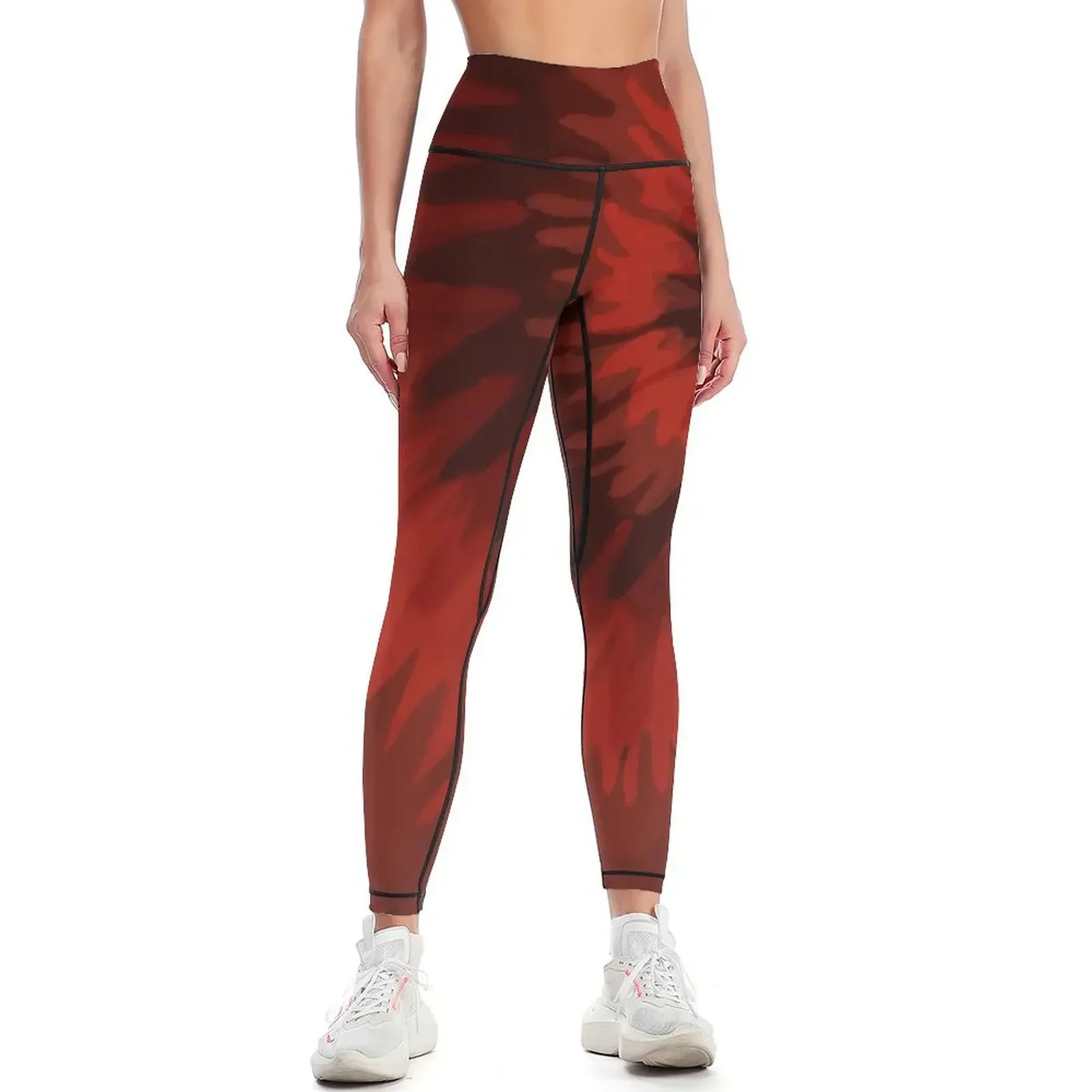 

Brown Red Tie Dye Leggings push up legging Women's sportswear Women's sports pants exercise clothing for Womens Leggings