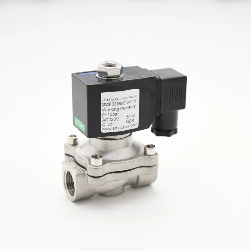 DN10 DN15 DN25 DN32 DN50 304SS Stainless steel Water air gas general solenoid valve manufacturer