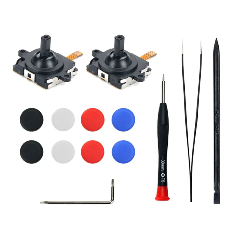 Game Controller Joystick Compatible with Quest 2 Disassembly Tool Set Thumbstick Caps Left/Right Repairing Kit