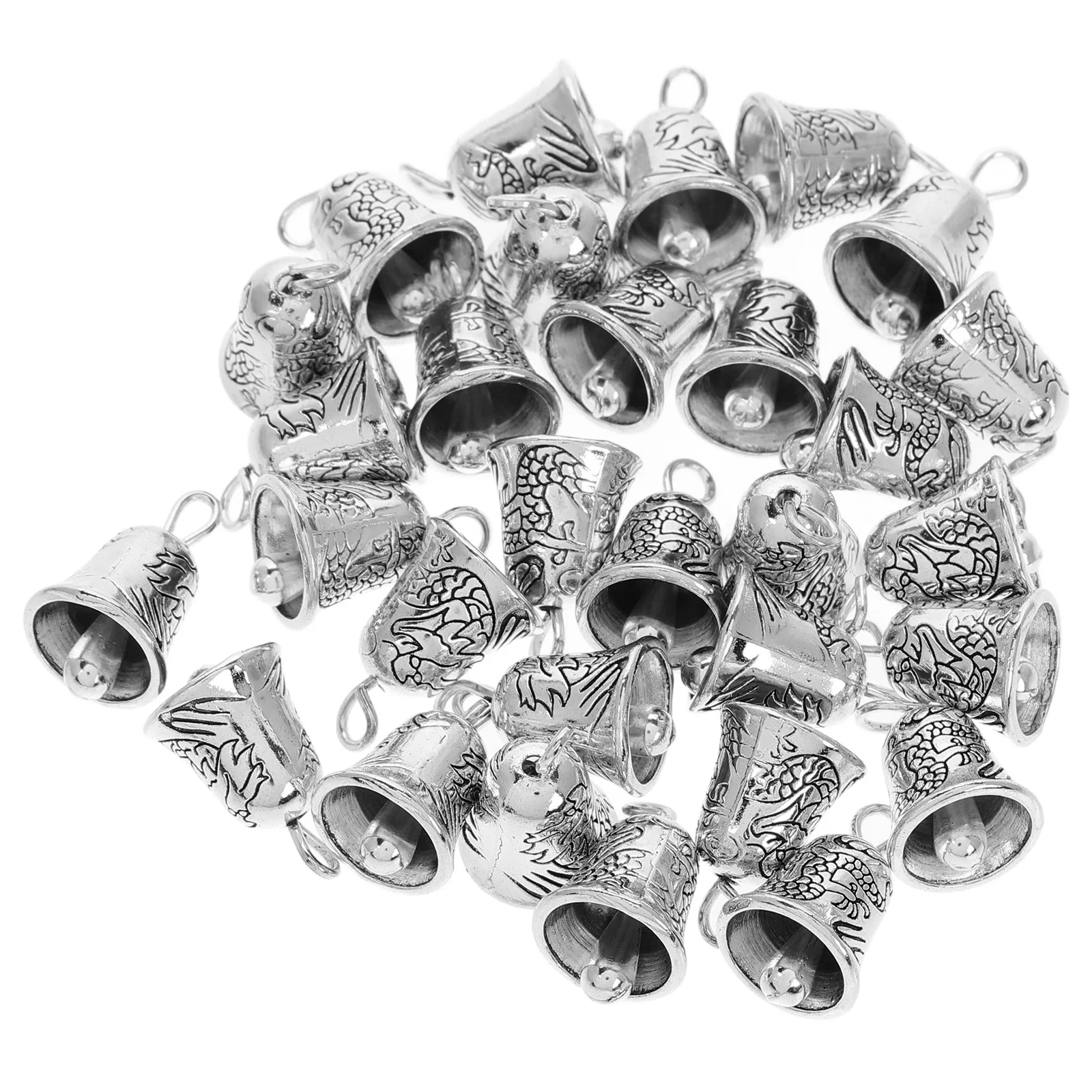 

30pcs Mini Alloy Bells Decorative Jingle Pendants For Diy Craft Keychain Bag Hanging Retro Bell Charms Christmas Decoration Wind