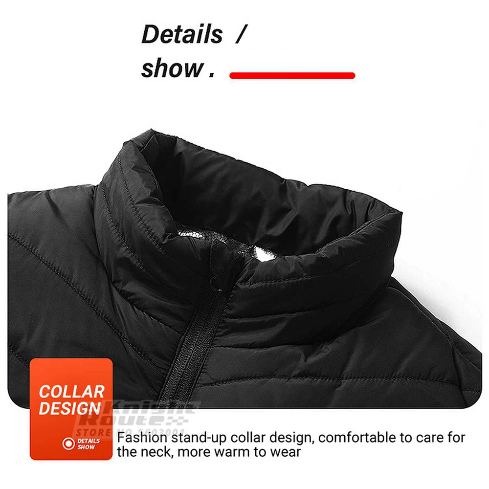 19 Areas Self Heating Vest Men\'s Thermal Women\'s USB Heated Vest Warm Clothing Fishing Camping Washable Winter Heating jacket