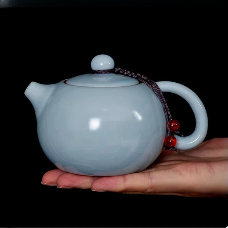 Ge Forno Teiera In Ceramica E Tazza Da Tè Teiera Fatta A Mano In Stile Cinese Con Crepa Di Ghiaccio Tazza Da Tè Set Da Tè Kung Fu Per Uso Domestico Set Da Tè Cinese-image