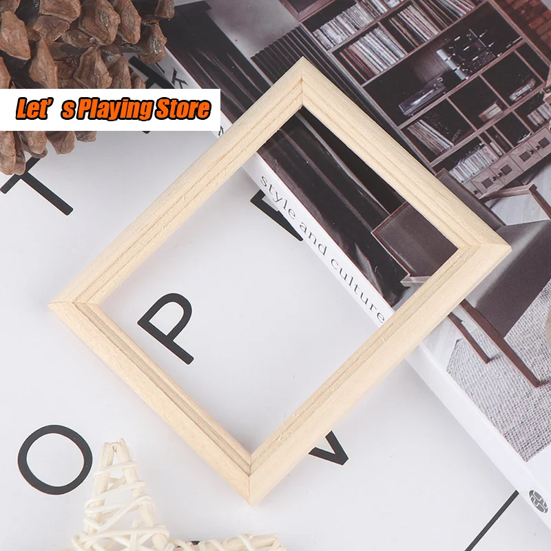 

1/12 Furniture Accessories Dollhouse Miniature Wooden Photo Frame Model Toys