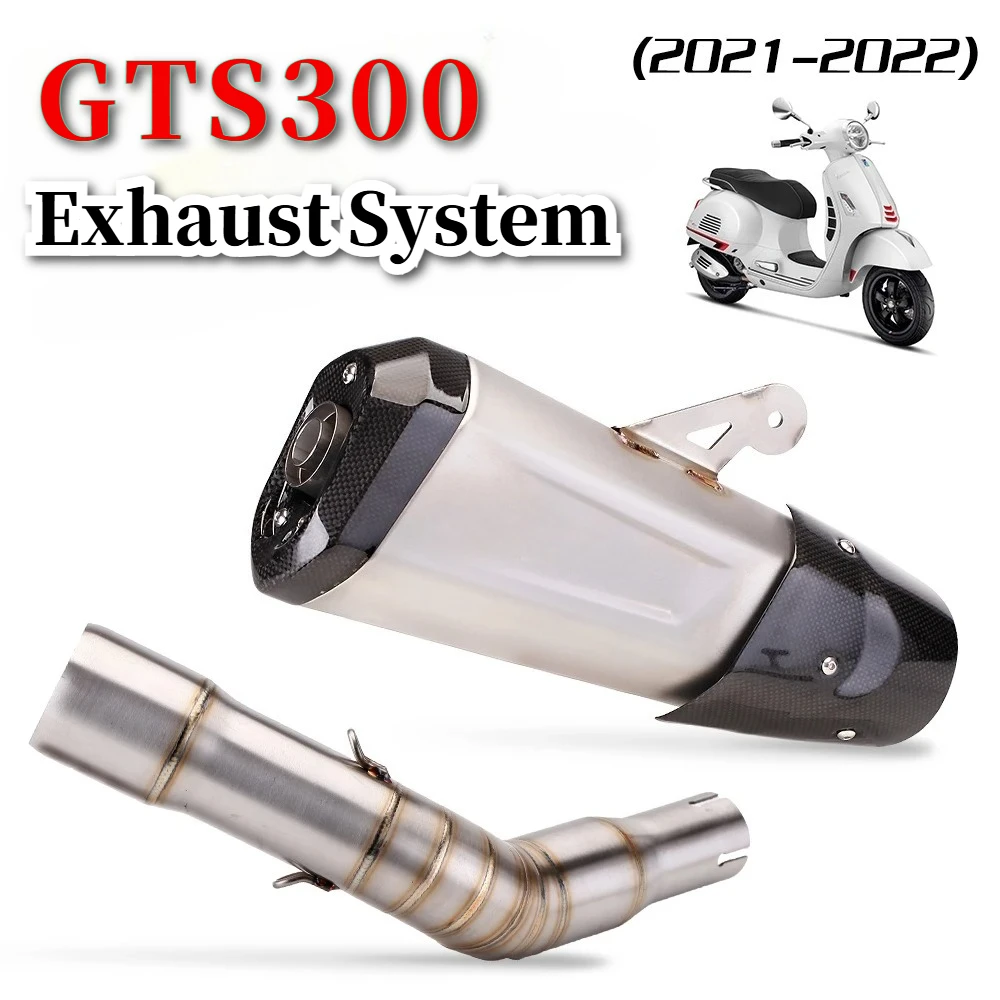 

GTS super 300 Exhaust Muffler & Exhaust Tips Muffler Mid Pipe System For Vespa Super300 GTS300 2021-2022 Motorcycle